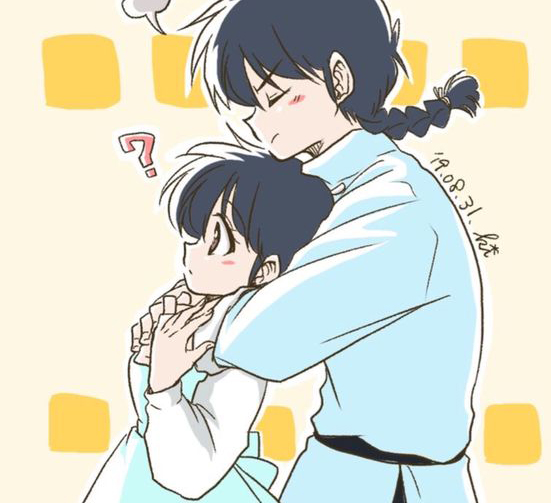 picture of akane and ranma back to back